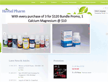 Tablet Screenshot of herbalpharm.com.sg